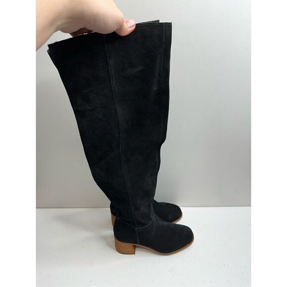 Kelsi Dagger Over the Knee Boots Womens Size 5.5 Black Suede Brooklyn Block Heel - Picture 3 of 12